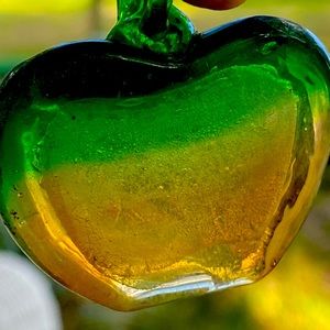 Diachronic handmade blown glass made in Italy designers in a Apple